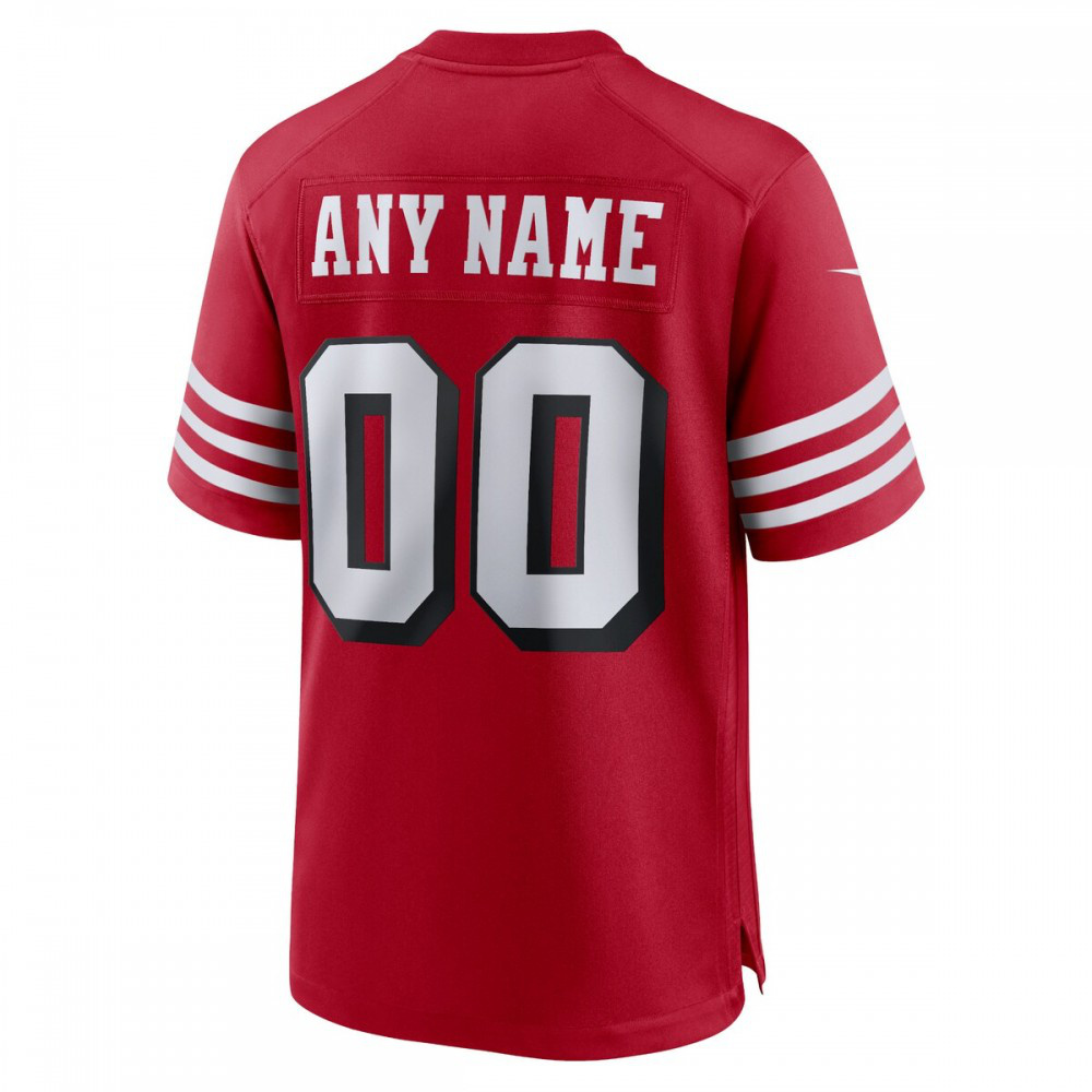 San Francisco 49ers Nike Alternate Custom Game Jersey - Scarlet-GridironStore